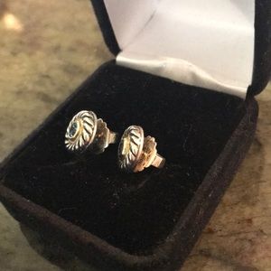 David Yurman Jewelry - David Yurman 14k g/S.S. blue topaz Cookie earrings David Yurman Jewelry - David Yurman 14k g/S.S. blue topaz Cookie earrings